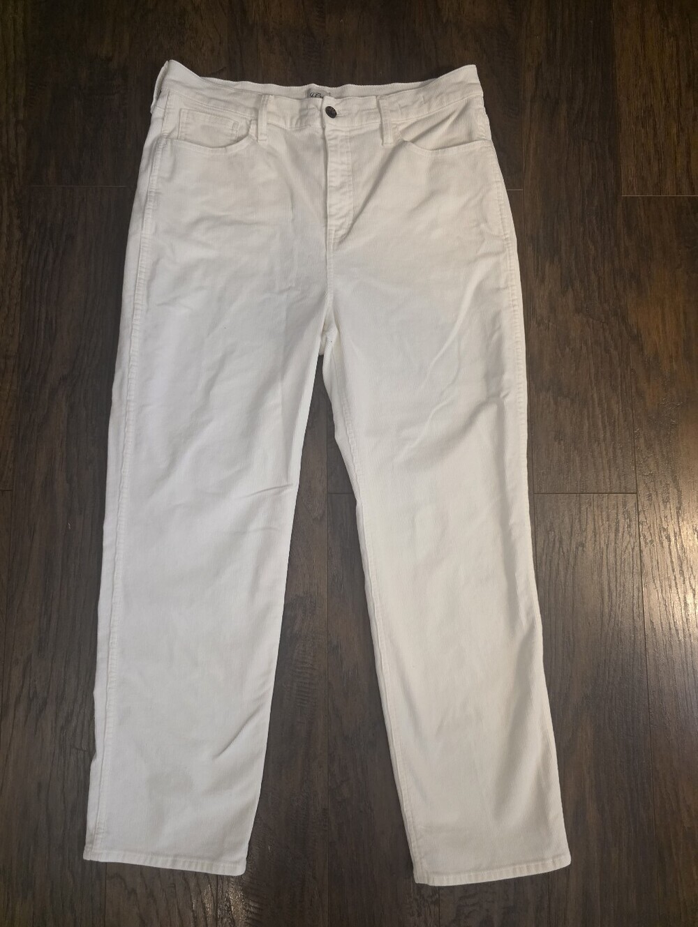 J. Crew Off White Classic Cordurory Straight-Leg Pants